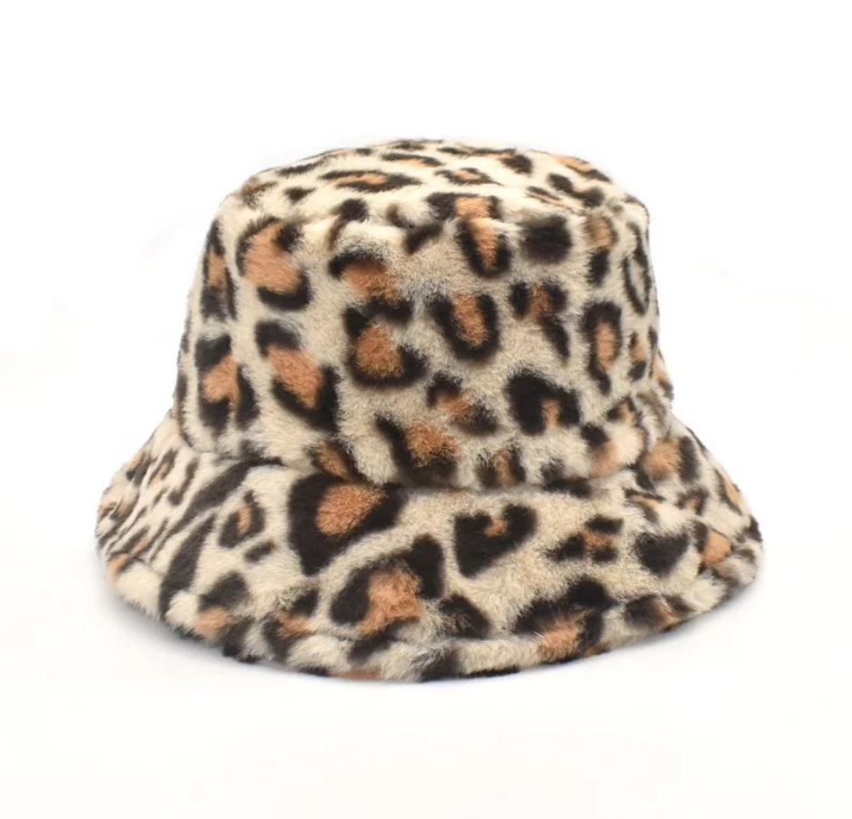 Autumn Leopard Print bucket hat